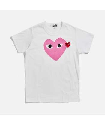 Comme des Garçons WMNS Play Tee - Pink Jusqu'à 80% De Réduction