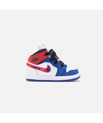 Nike Toddler Air Jordan 1 Mid SE - White / University Red / Rush Blue / Black l'évolution des habitudes 