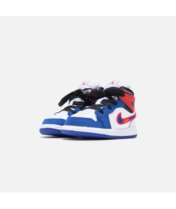 Nike Toddler Air Jordan 1 Mid SE - White / University Red / Rush Blue / Black l'évolution des habitudes 