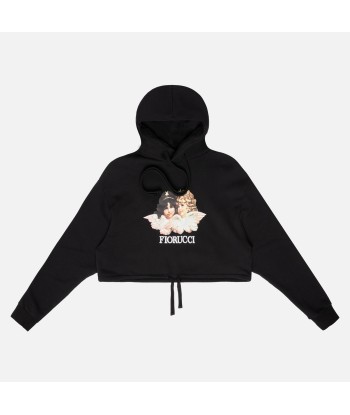 Fiorucci Vintage Angels Crop Hoodie - Black l'achat 