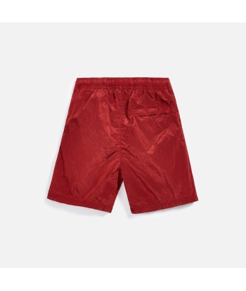 Stone Island Nylon Metal Mid Length Garment Dyed Logo Swim Short - Red hantent personnes