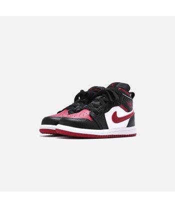 Nike Toddler Air Jordan 1 Mid - Black / Noble Red / White offre 