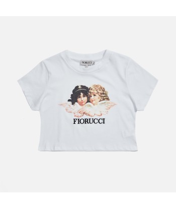 Fiorucci Vintage Angels Cropped Tee - White de pas cher