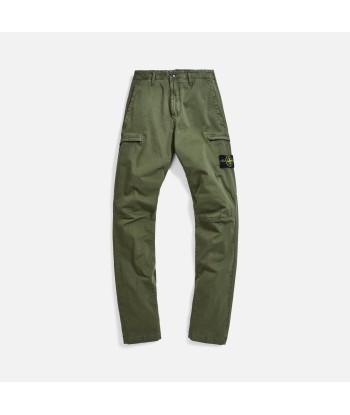 Stone Island Garment Dyed Broken Twill Pants - Dark Olive Voir les baskets