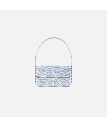 Staud Tommy Beaded Bag - Light Blue / Zebra france