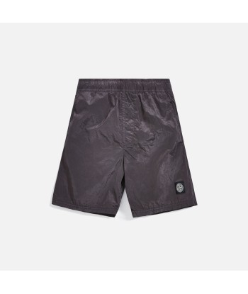 Stone Island Nylon Metal Mid Length Garment Dyed Logo Swim Short - Grey votre