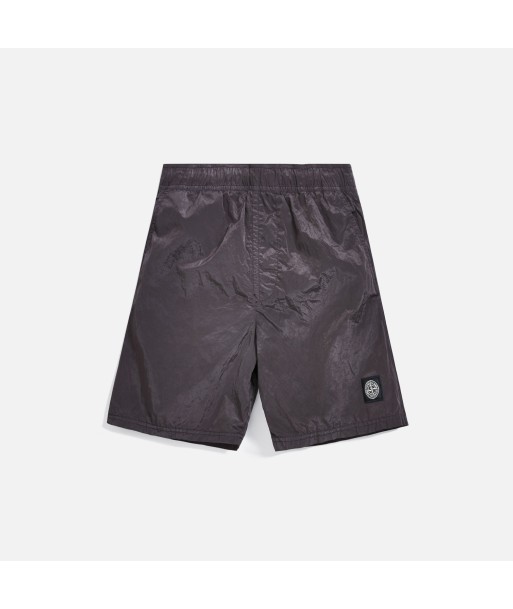 Stone Island Nylon Metal Mid Length Garment Dyed Logo Swim Short - Grey votre