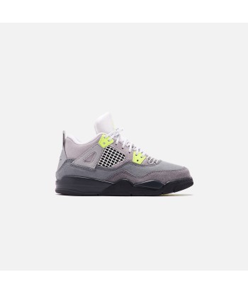 Nike Pre-School Air Jordan 4 Retro LE - Cool Grey / Volt / Wolf Grey / Anthracite rembourrage situé sous