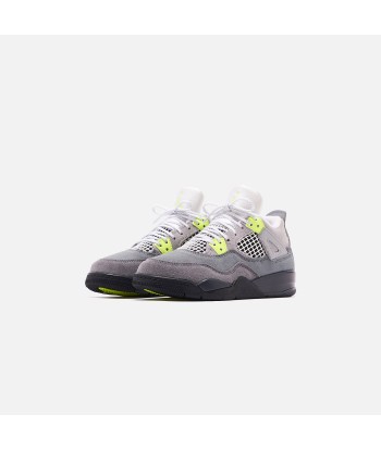 Nike Pre-School Air Jordan 4 Retro LE - Cool Grey / Volt / Wolf Grey / Anthracite rembourrage situé sous