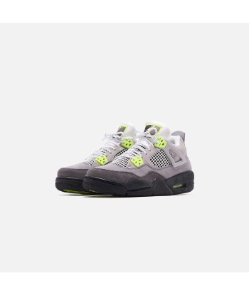 Nike Grade School Air Jordan 4 Retro LE - Cool Grey / Volt / Wolf Grey / Anthracite destockage