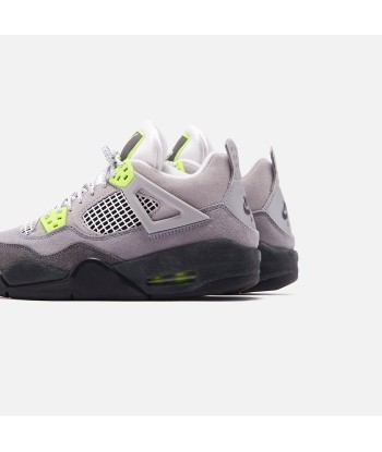 Nike Grade School Air Jordan 4 Retro LE - Cool Grey / Volt / Wolf Grey / Anthracite destockage