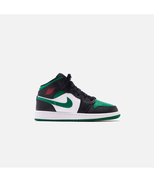 Nike Grade School Air Jordan 1 Mid - Black / Pine Green / White Dans la société mordern