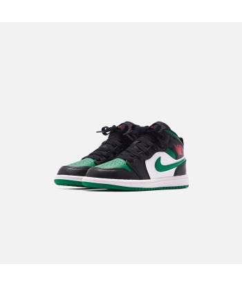 Nike Pre-School Air Jordan 1 Mid - Black / Pine Green / White commande en ligne