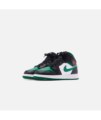 Nike Grade School Air Jordan 1 Mid - Black / Pine Green / White Dans la société mordern