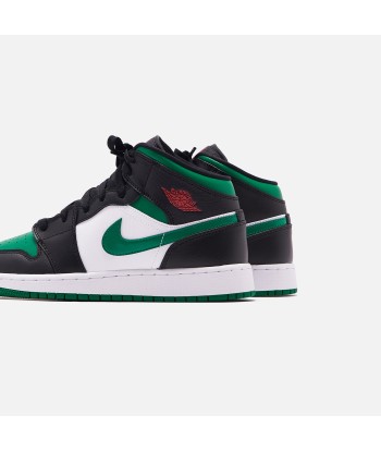 Nike Grade School Air Jordan 1 Mid - Black / Pine Green / White Dans la société mordern