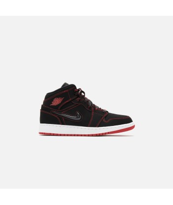 Nike Grade School Air Jordan 1 Mid SE - Black / Red votre