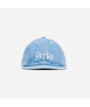 by Parra Script Mix Logo 6 Panel Hat - Light Denim soldes