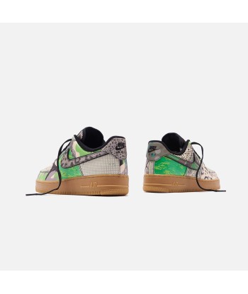 Nike Air Force 1 `07 QS - Black / Green Spark / Gum Light Brown du meilleur 