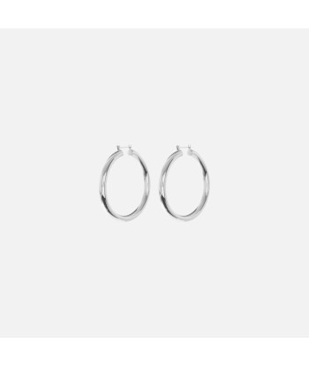 Luv AJ Amalfi Tube Hoop Earrings - Silver de pas cher