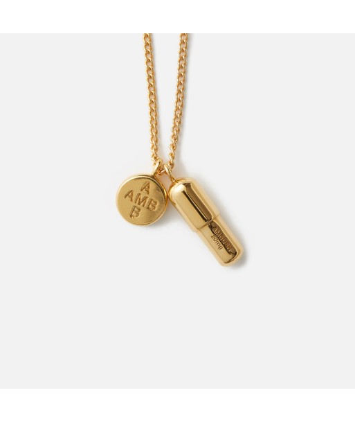 Ambush Pill Charm Necklace - Gold vous aussi creer 