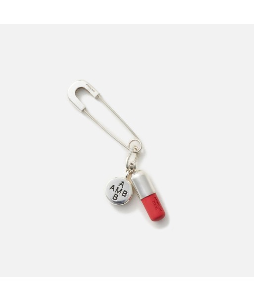 Ambush Pill Charm Earring - Silver / Red paiement sécurisé