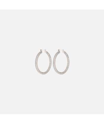 Luv AJ Pave Amalfi Hoops - Silver chez Cornerstreet bien 