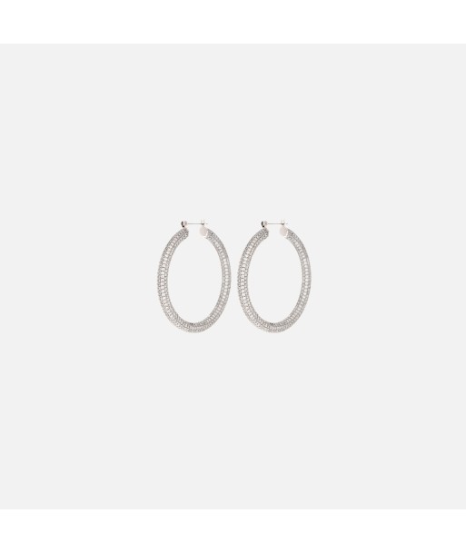 Luv AJ Pave Amalfi Hoops - Silver chez Cornerstreet bien 