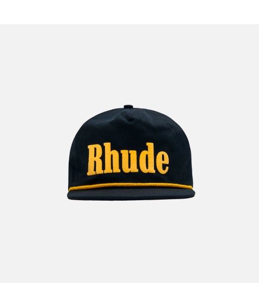 Rhude Logo Hat - Black / Yellow le concept de la Pate a emporter 