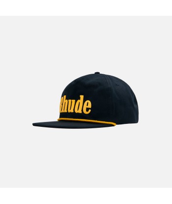 Rhude Logo Hat - Black / Yellow le concept de la Pate a emporter 