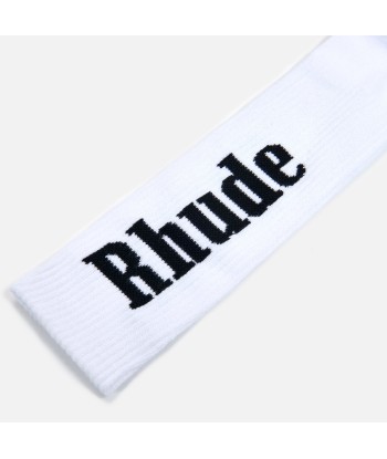 Rhude Vertical Socks - White / Black Venez découvrir notre 