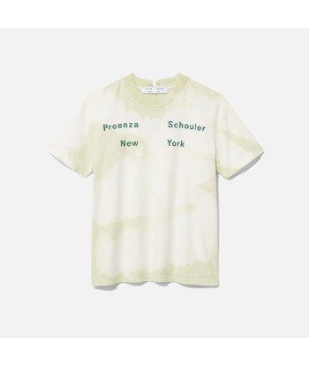 Proenza Schouler Jersey Bodega Print Tee - Pistachio brillant des détails fins