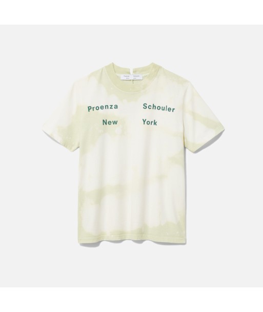 Proenza Schouler Jersey Bodega Print Tee - Pistachio brillant des détails fins