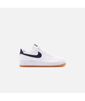 Nike Air Force 1 '07 - White / Obsidian / University Red la livraison gratuite