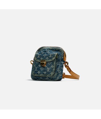 Louis Vuitton Denim Camera Bag - Blue pas chere