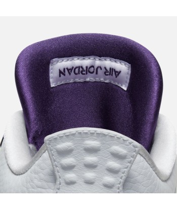 Nike Grade School Air Jordan 4 Retro - White / Court Purple / Metallic Silver Vous souhaitez 