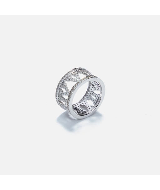 Amy Shehab Crystal Roman Ring - Silver de technologie