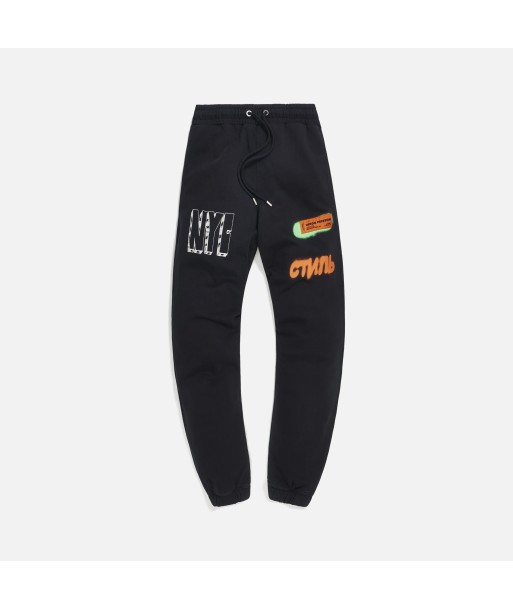 Heron Preston Sweatpants CTNMB Spray Pack - Black / Orange Faites des économies