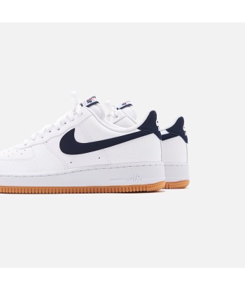 Nike Air Force 1 '07 - White / Obsidian / University Red la livraison gratuite