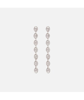 Luv AJ The Pave Mariner Link Drop Earrings - Silver d'Europe débarque