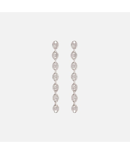 Luv AJ The Pave Mariner Link Drop Earrings - Silver d'Europe débarque