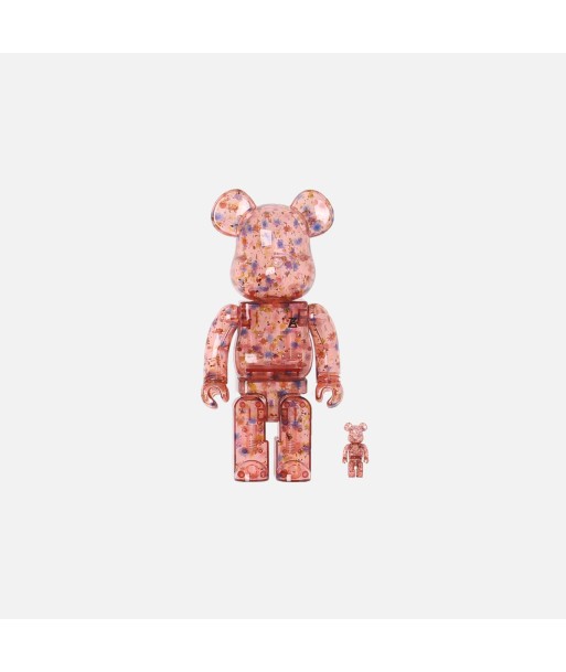 BearBrick Anrealage 400% + 100% - Clear Pink français