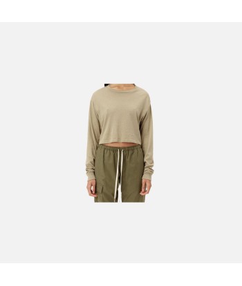 John Elliott Jersey L/S Cropped Tee - Sand Dans la société mordern