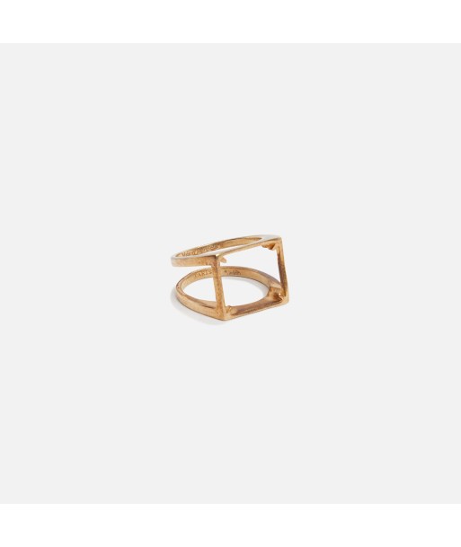 Margiela Cut Out Square Signet Ring - Gold 2 - 3 jours ouvrés.