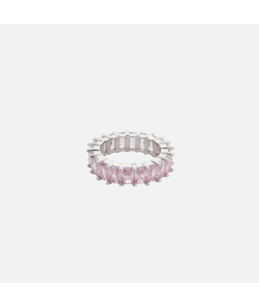 Amy Shehab Crystal Baguette Ring - Pink Les magasins à Paris