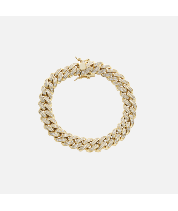 Amy Shehab Large Crystal Cuban Link Choker - Gold pas cher