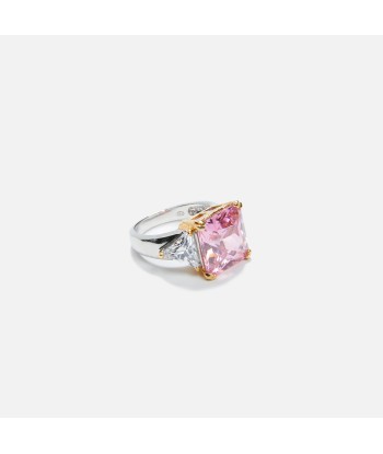 Amy Shehab Square Crystal Cocktail Ring - Pink Jusqu'à 80% De Réduction