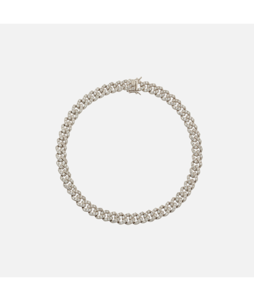 Amy Shehab Small Crystal Cuban Necklace - Silver paiement sécurisé