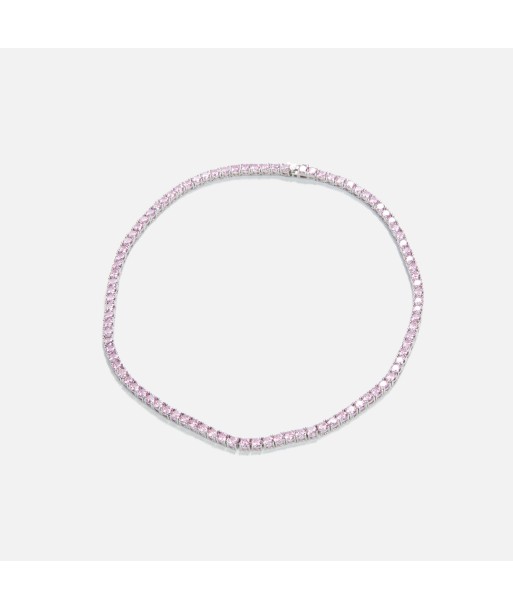 Amy Shehab Crystal Tennis Necklace - Pink votre