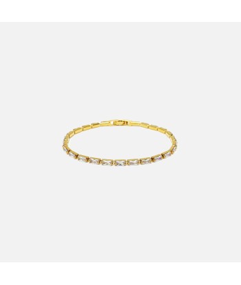 Numbering Baguette Crystal Tennis Bracelet - Gold Le MVP de beaucoup