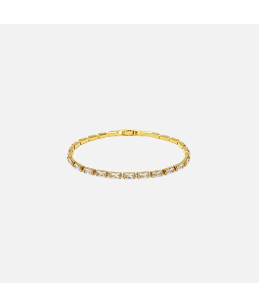 Numbering Baguette Crystal Tennis Bracelet - Gold Le MVP de beaucoup